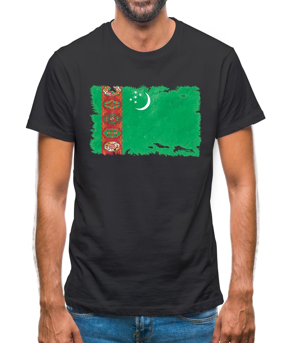 Turkmenistan Grunge Style Flag Mens T-Shirt Turkmenistan Grunge Style Flag Mens T-Shirt