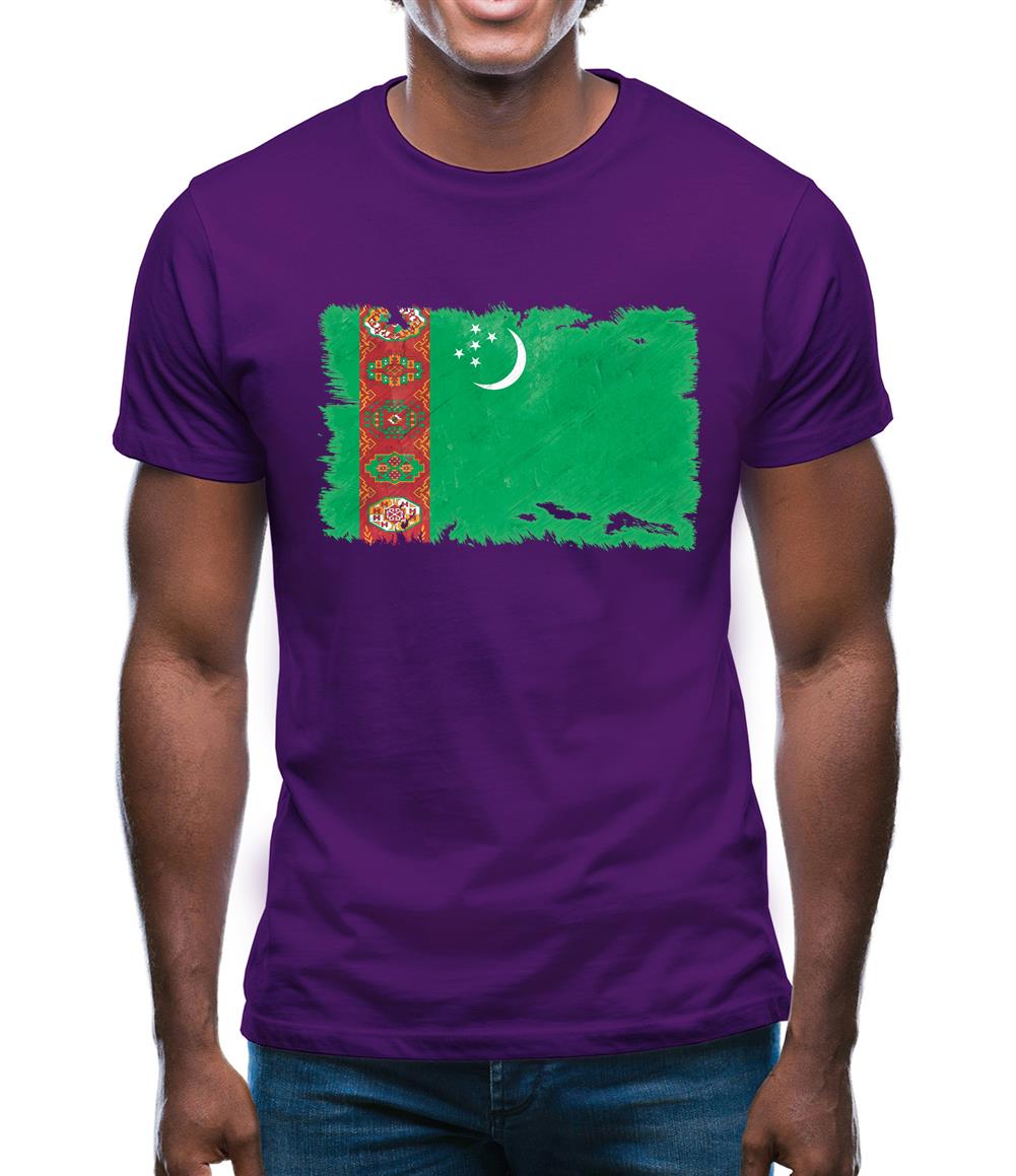Turkmenistan Grunge Style Flag Mens T-Shirt Turkmenistan Grunge Style Flag Mens T-Shirt