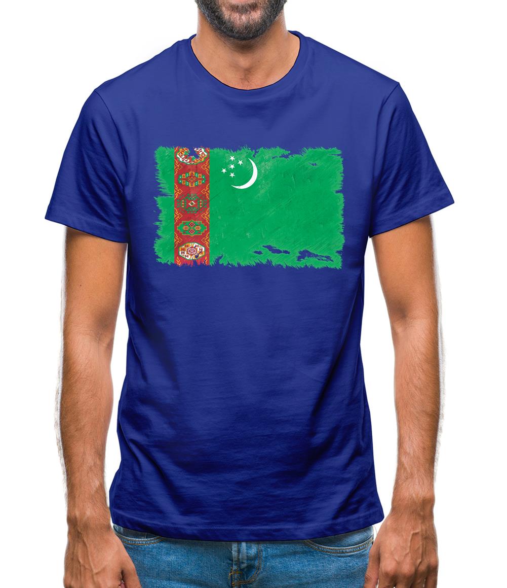 Turkmenistan Grunge Style Flag Mens T-Shirt Turkmenistan Grunge Style Flag Mens T-Shirt
