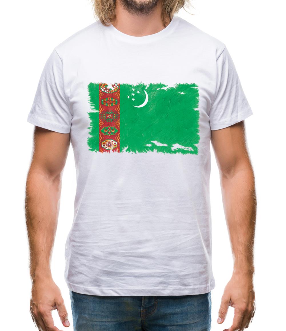 Turkmenistan Grunge Style Flag Mens T-Shirt Turkmenistan Grunge Style Flag Mens T-Shirt