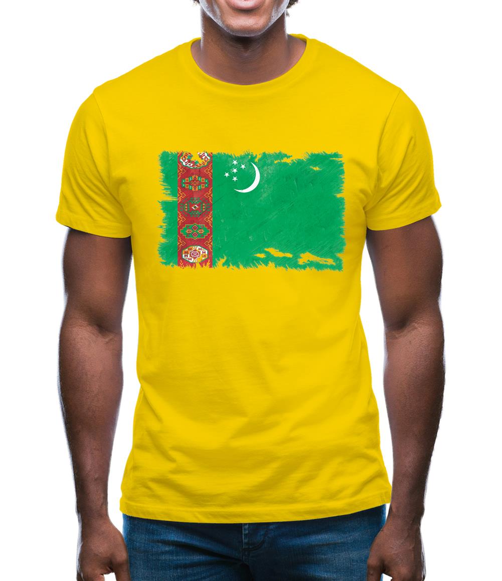 Turkmenistan Grunge Style Flag Mens T-Shirt Turkmenistan Grunge Style Flag Mens T-Shirt
