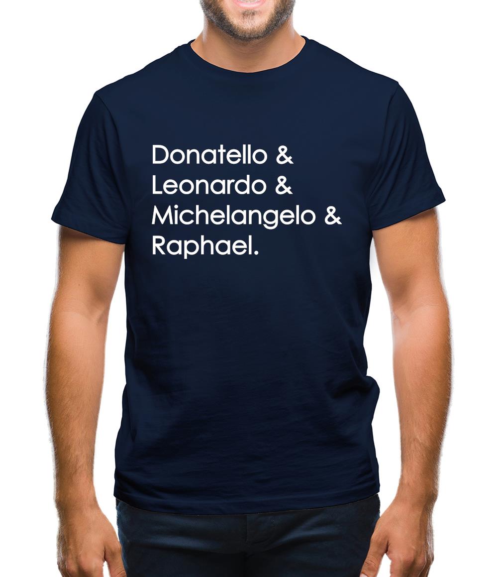 Ninja Turtle Names Mens T-Shirt Ninja Turtle Names Mens T-Shirt