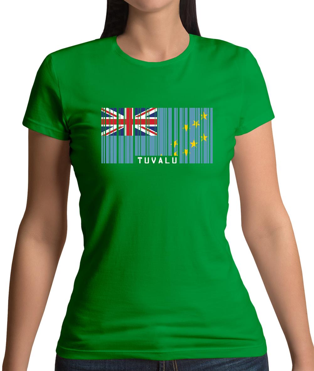 Tuvalu Barcode Style Flag Womens T-Shirt Tuvalu Barcode Style Flag Womens T-Shirt