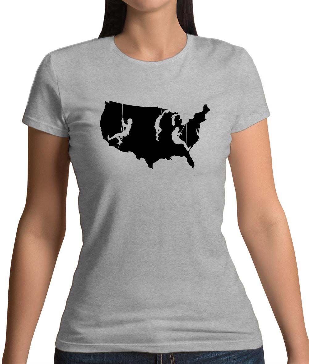 USA Climbing Womens T-Shirt USA Climbing Womens T-Shirt
