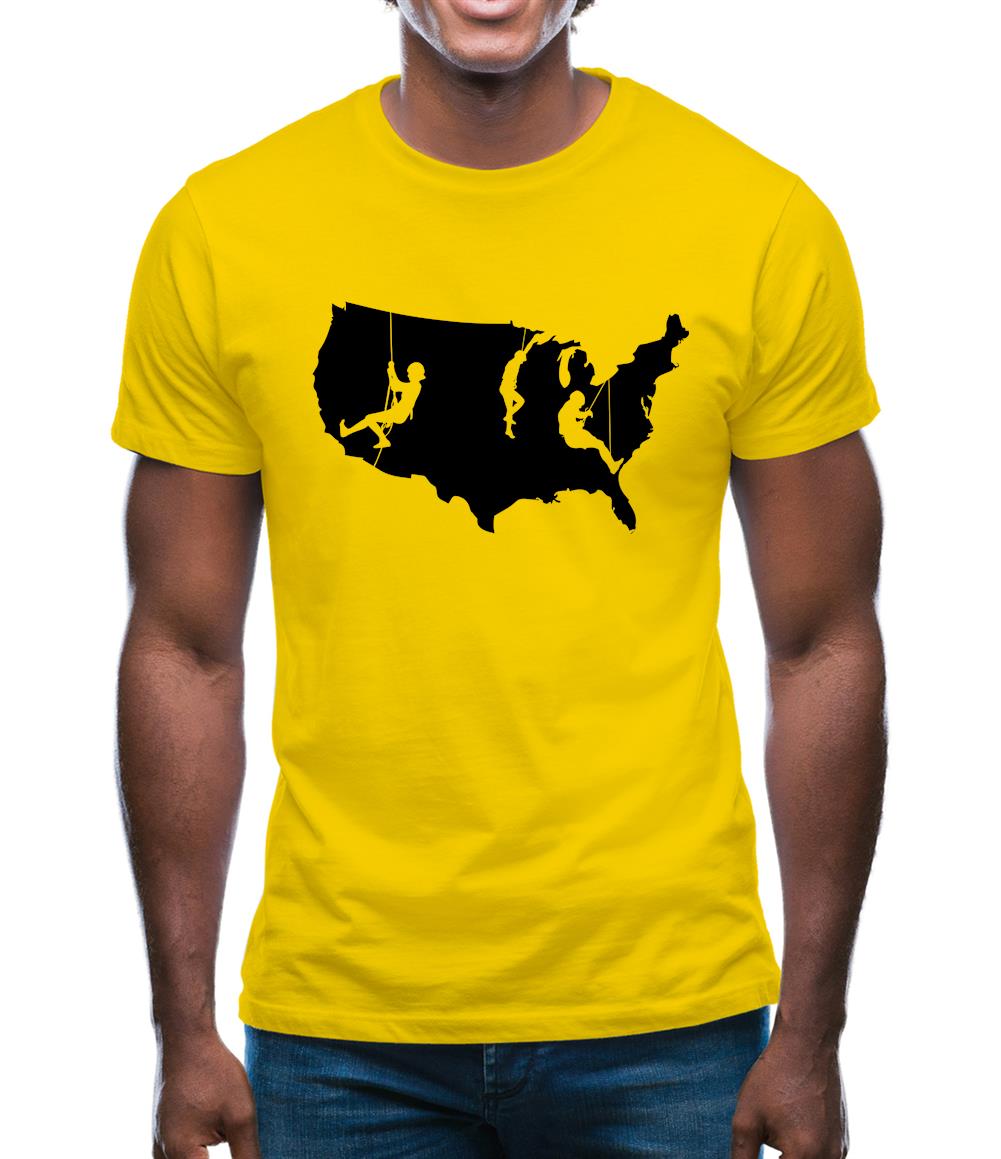 USA Climbing Mens T-Shirt USA Climbing Mens T-Shirt