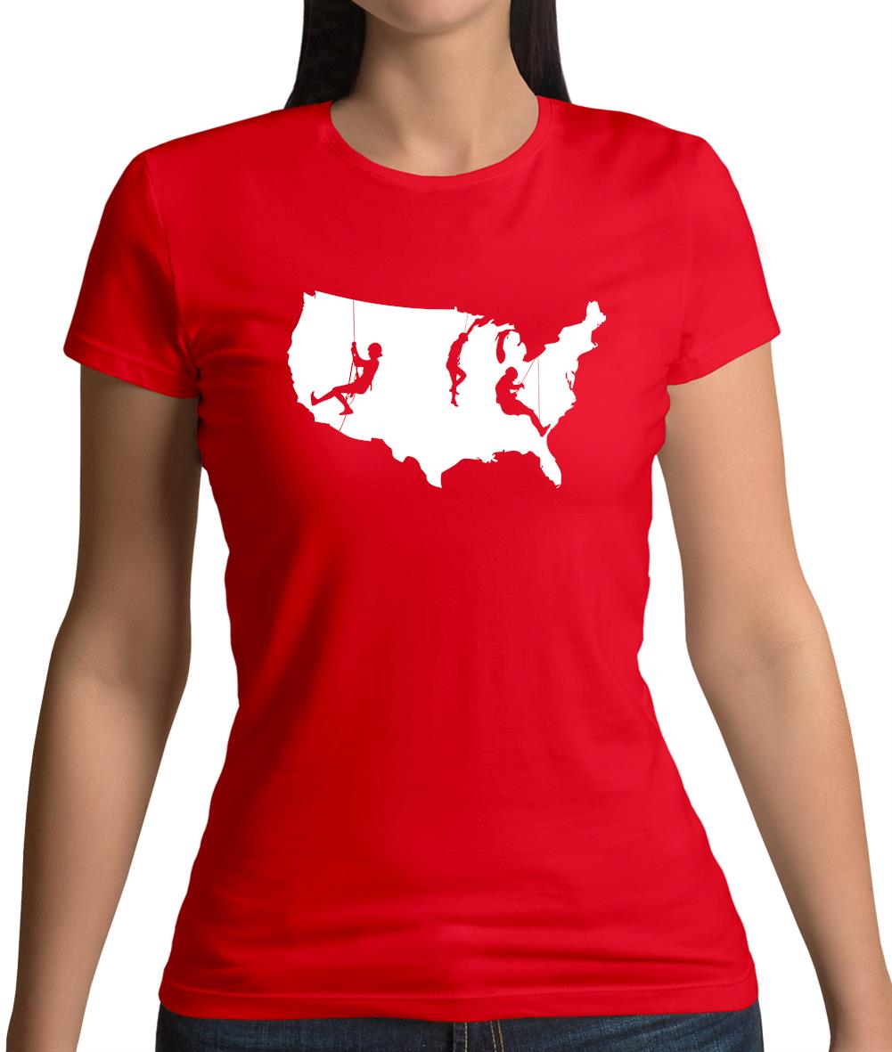 USA Climbing Womens T-Shirt USA Climbing Womens T-Shirt