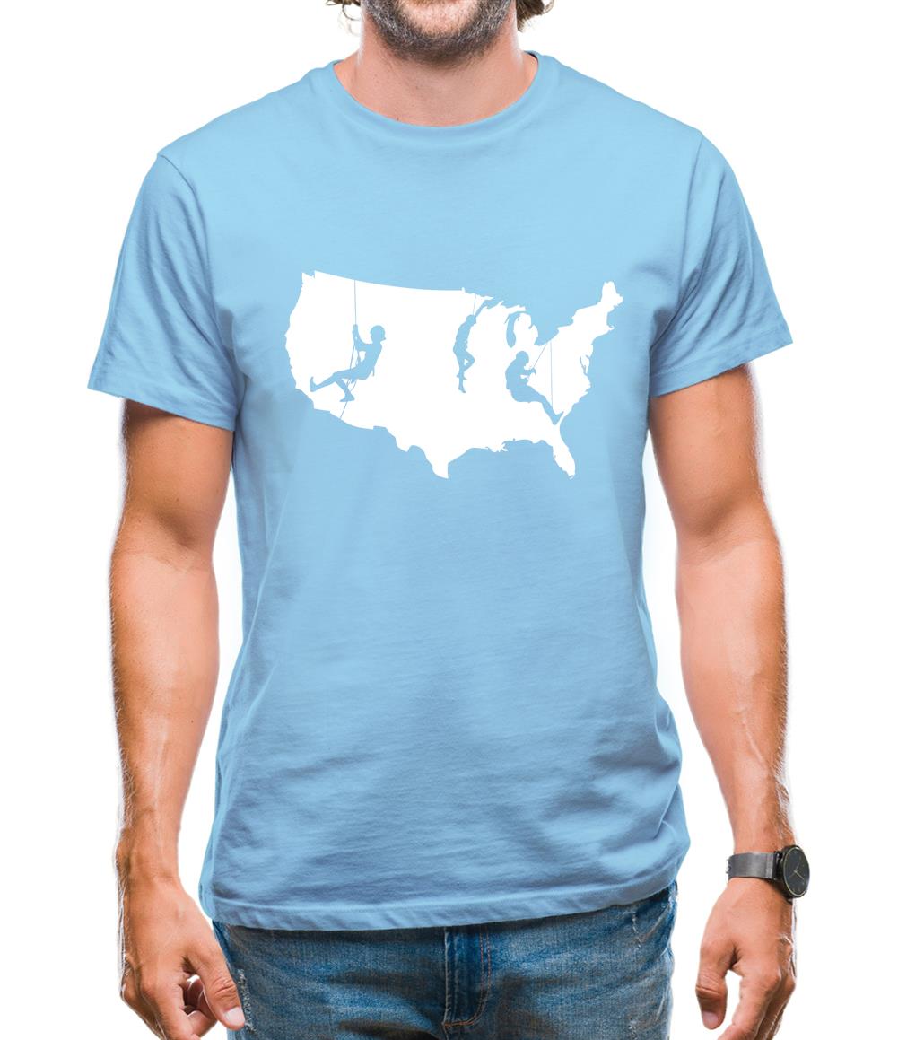 USA Climbing Mens T-Shirt USA Climbing Mens T-Shirt