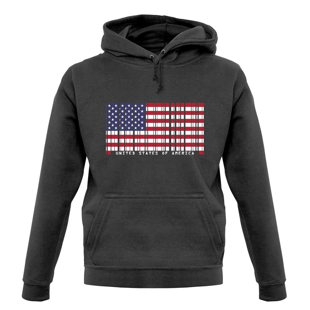 Usa Barcode Style Flag unisex hoodie Usa Barcode Style Flag unisex hoodie