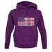 Usa Barcode Style Flag unisex hoodie Usa Barcode Style Flag unisex hoodie