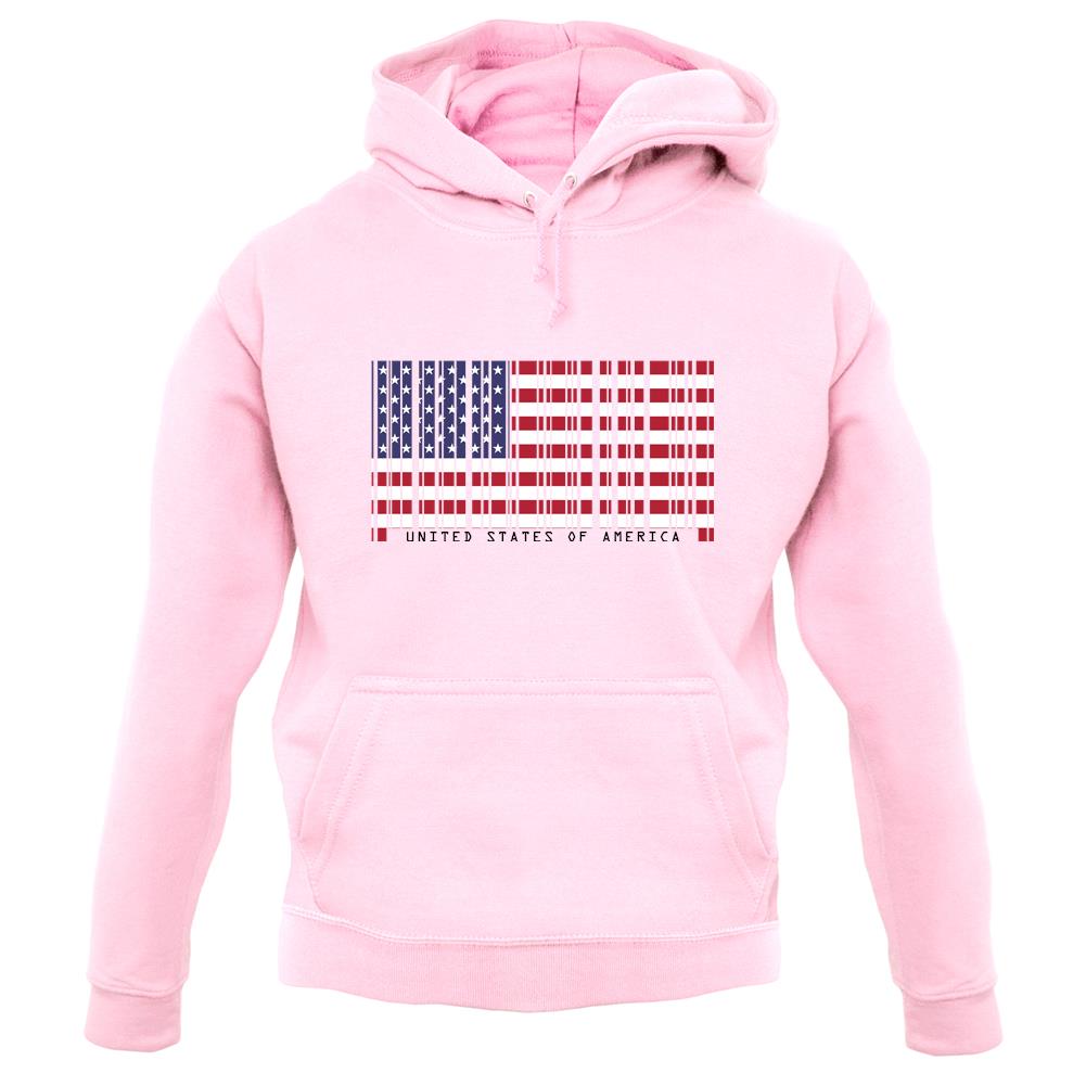 Usa Barcode Style Flag unisex hoodie Usa Barcode Style Flag unisex hoodie