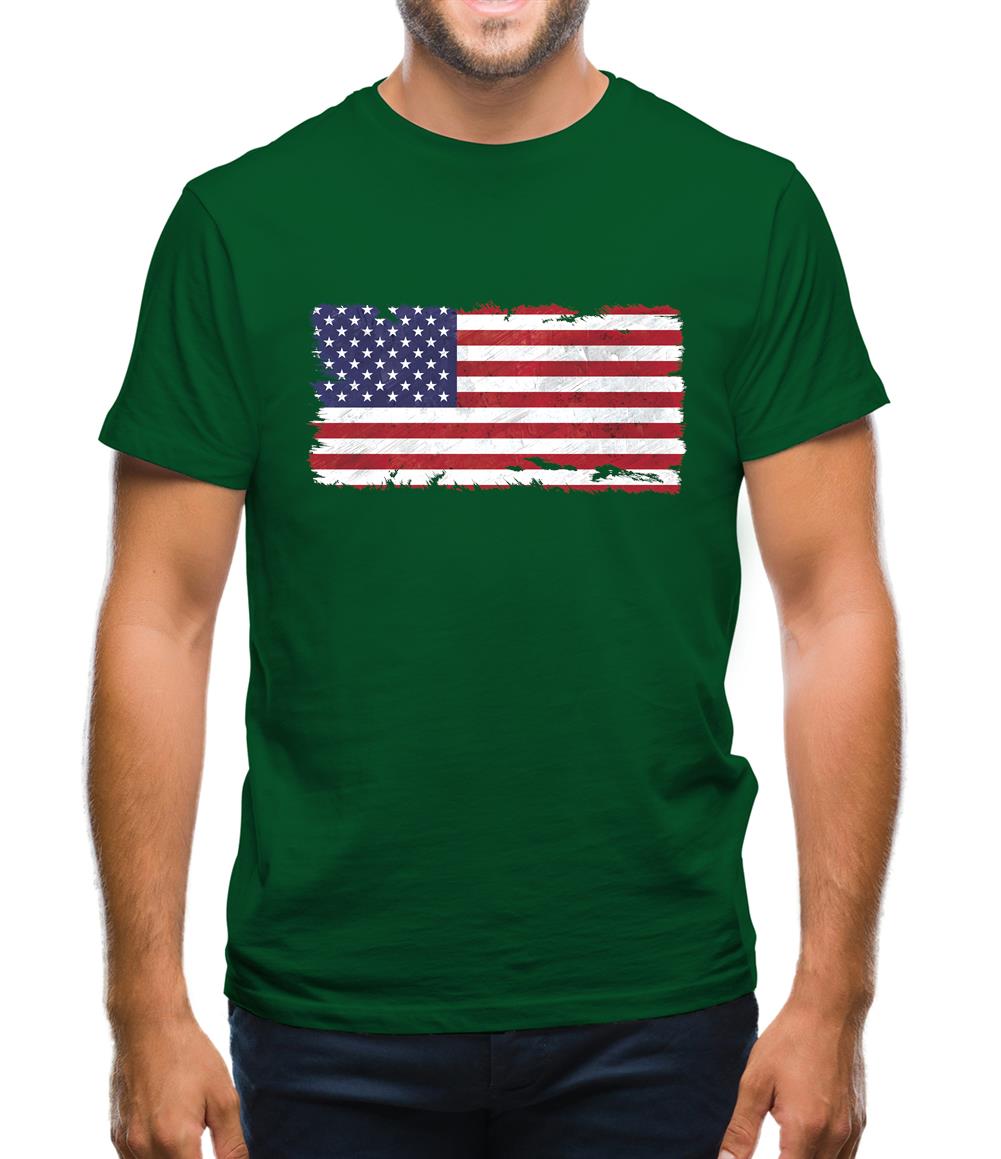 Us Grunge Style Flag Mens T-Shirt Us Grunge Style Flag Mens T-Shirt