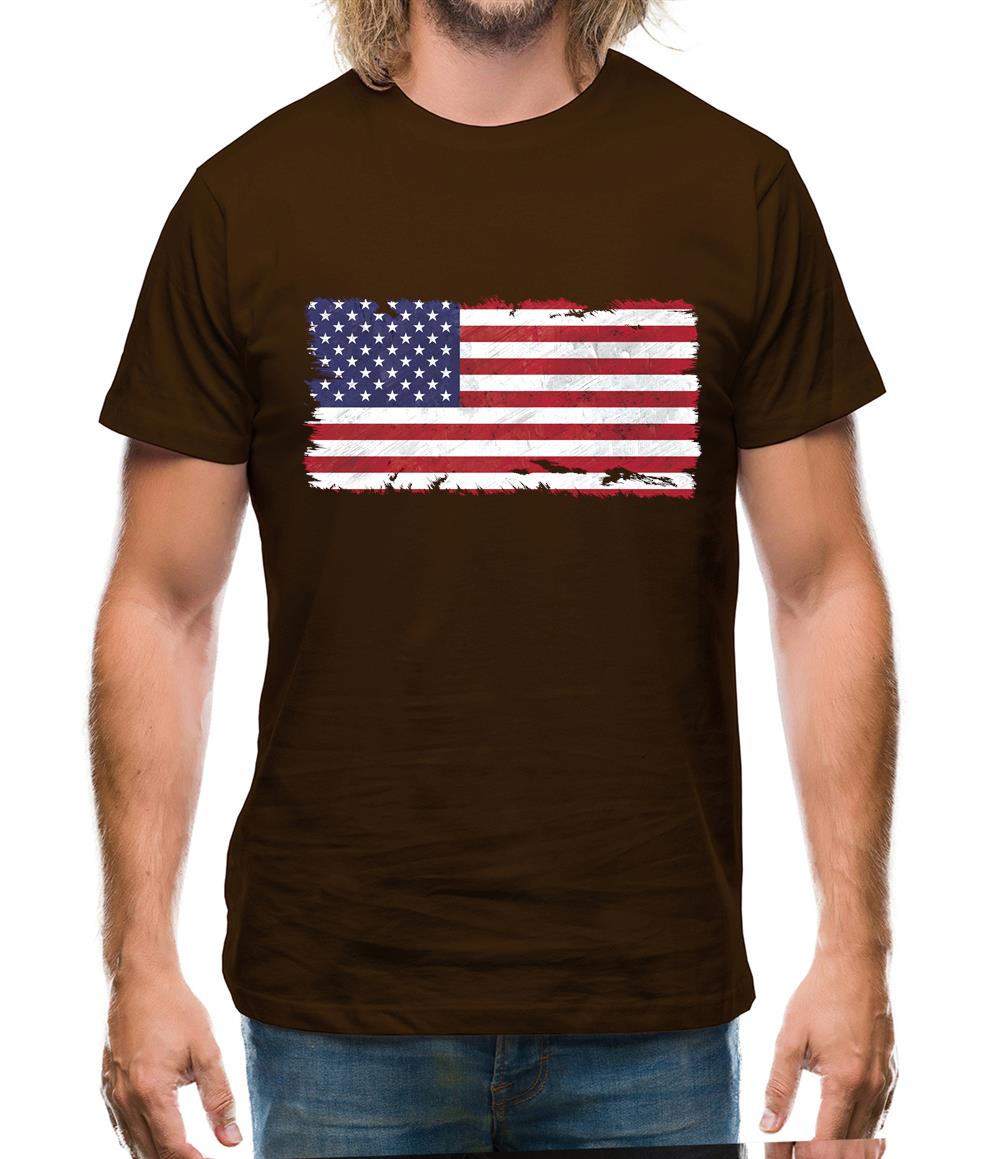 Us Grunge Style Flag Mens T-Shirt Us Grunge Style Flag Mens T-Shirt