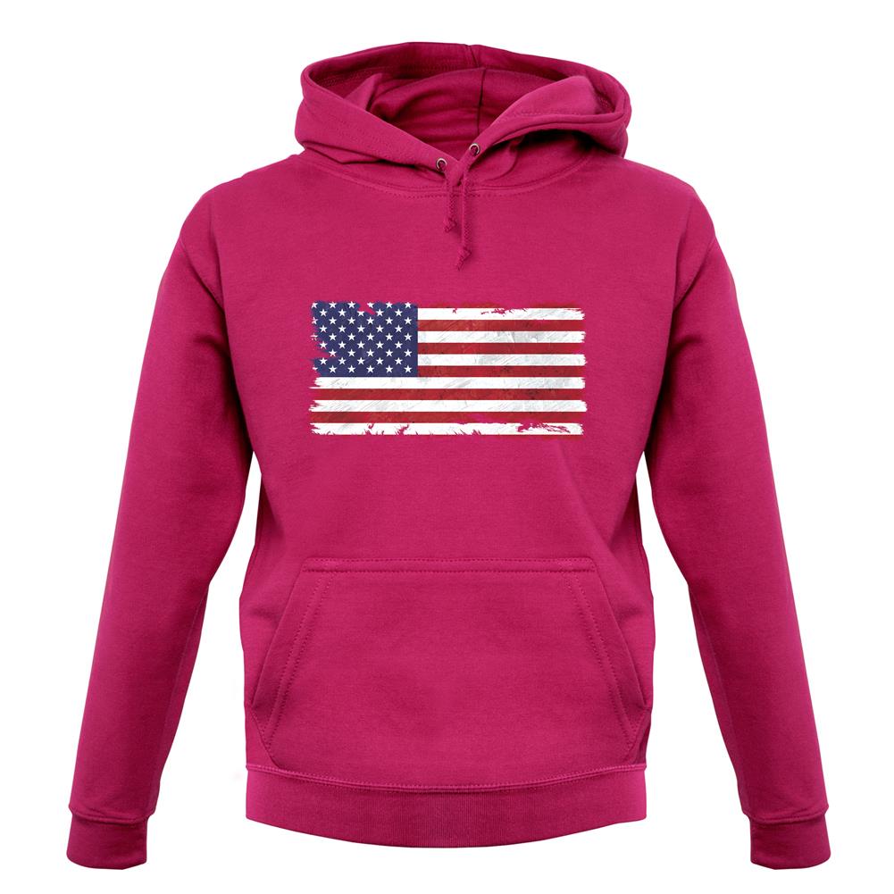 Us Grunge Style Flag unisex hoodie Us Grunge Style Flag unisex hoodie
