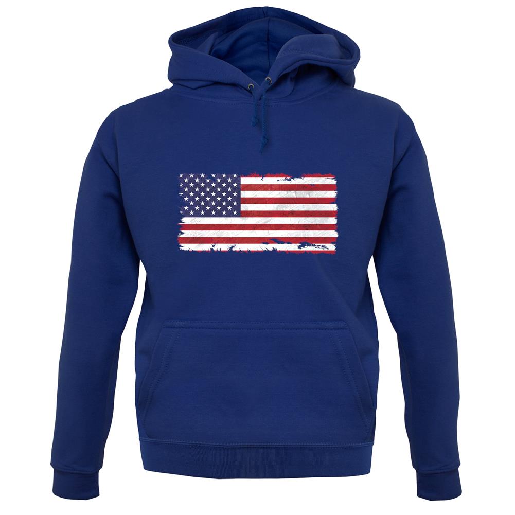 Us Grunge Style Flag unisex hoodie Us Grunge Style Flag unisex hoodie