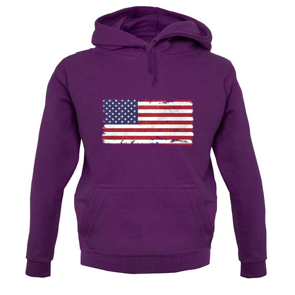 Us Grunge Style Flag unisex hoodie Us Grunge Style Flag unisex hoodie