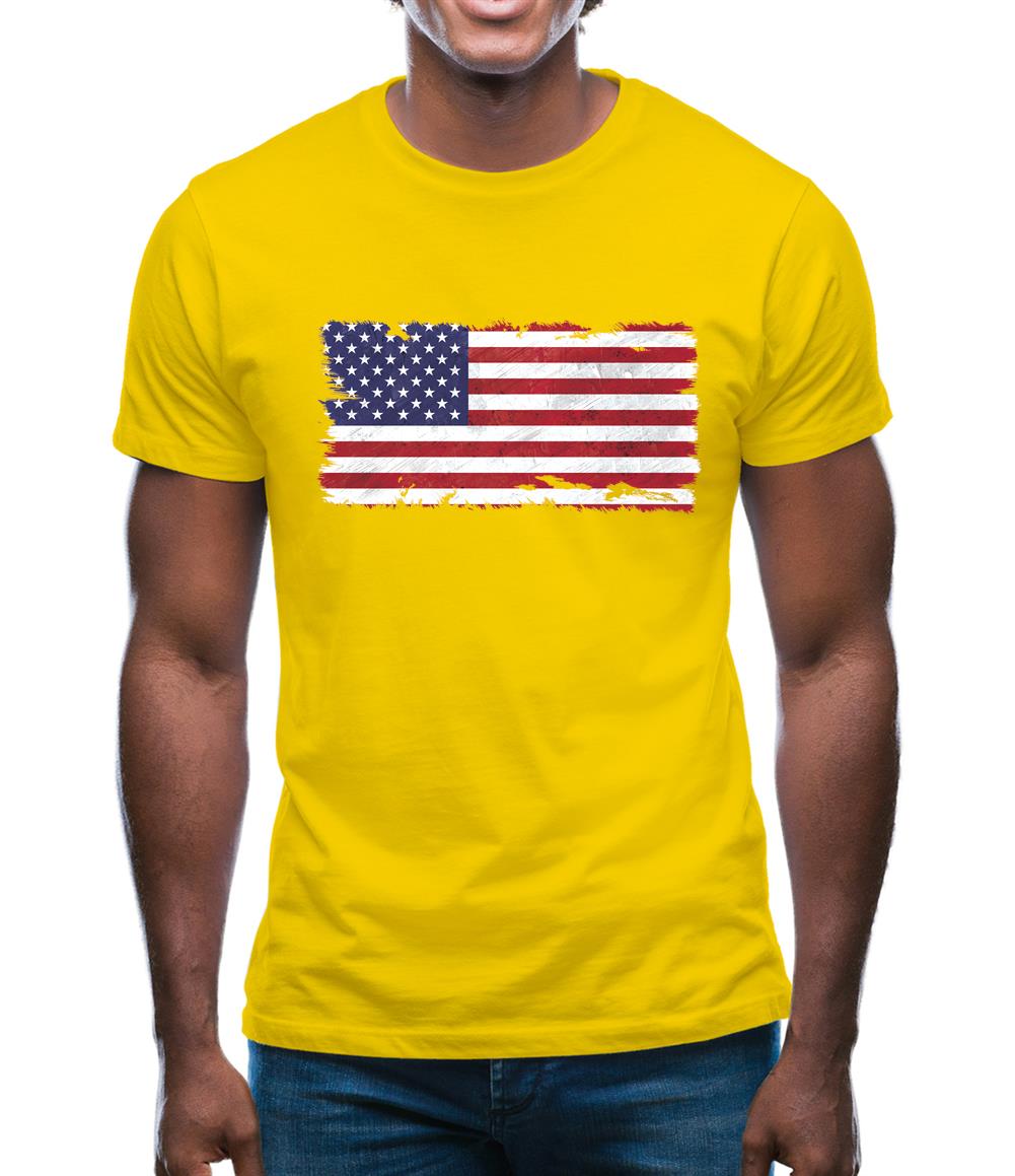 Us Grunge Style Flag Mens T-Shirt Us Grunge Style Flag Mens T-Shirt