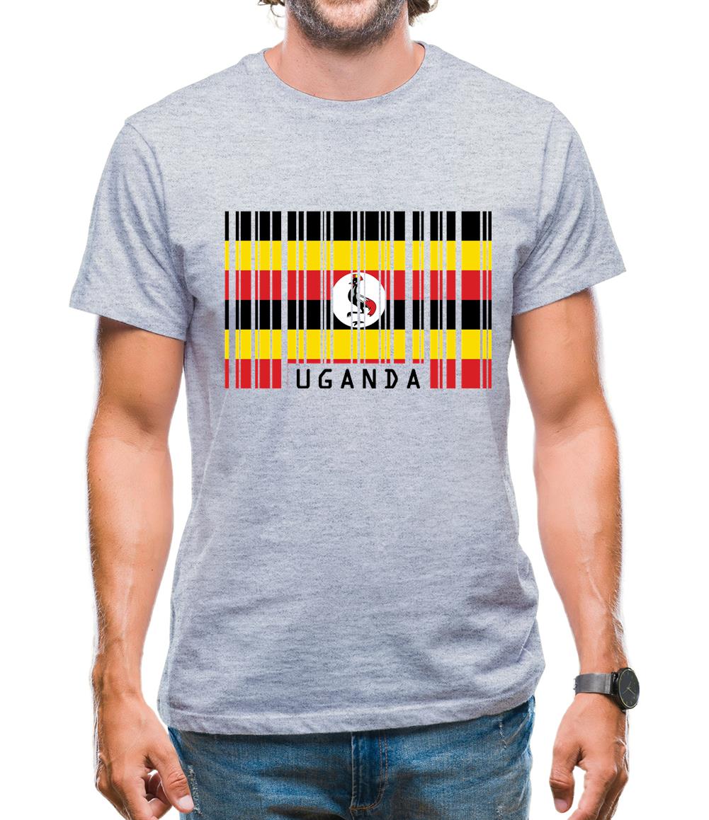 Uganda Barcode Style Flag Mens T-Shirt Uganda Barcode Style Flag Mens T-Shirt