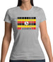 Uganda Barcode Style Flag Womens T-Shirt Uganda Barcode Style Flag Womens T-Shirt