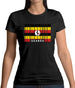 Uganda Barcode Style Flag Womens T-Shirt Uganda Barcode Style Flag Womens T-Shirt