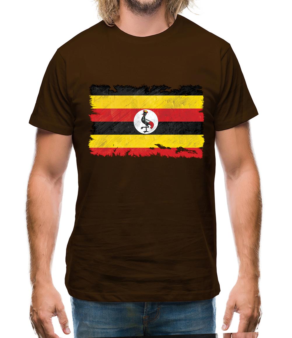Uganda Grunge Style Flag Mens T-Shirt Uganda Grunge Style Flag Mens T-Shirt