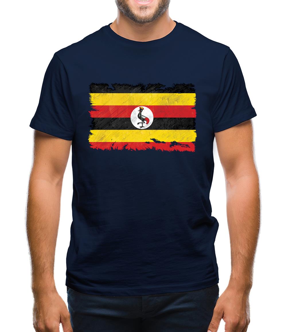 Uganda Grunge Style Flag Mens T-Shirt Uganda Grunge Style Flag Mens T-Shirt