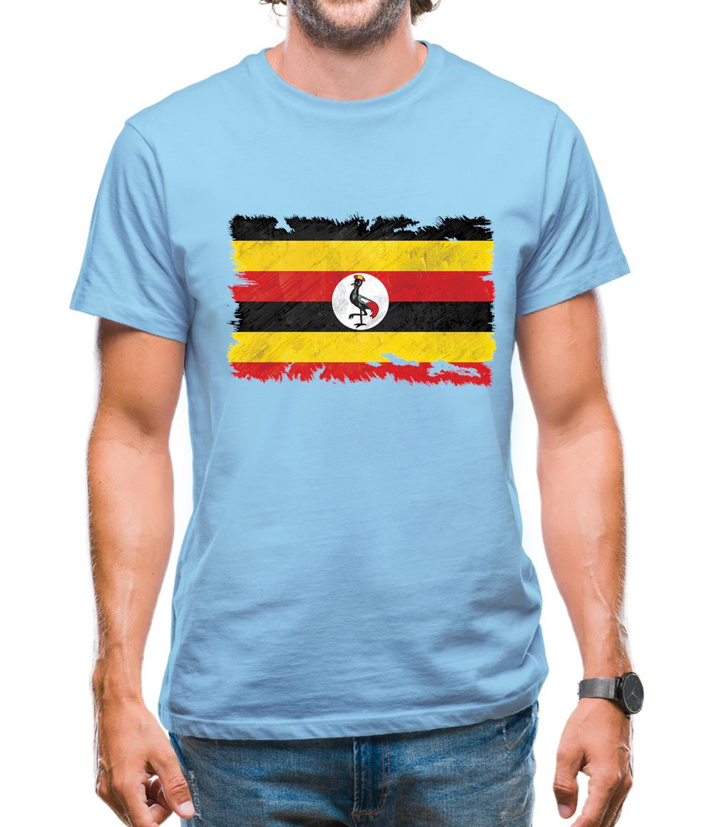 Uganda Grunge Style Flag Mens T-Shirt Uganda Grunge Style Flag Mens T-Shirt