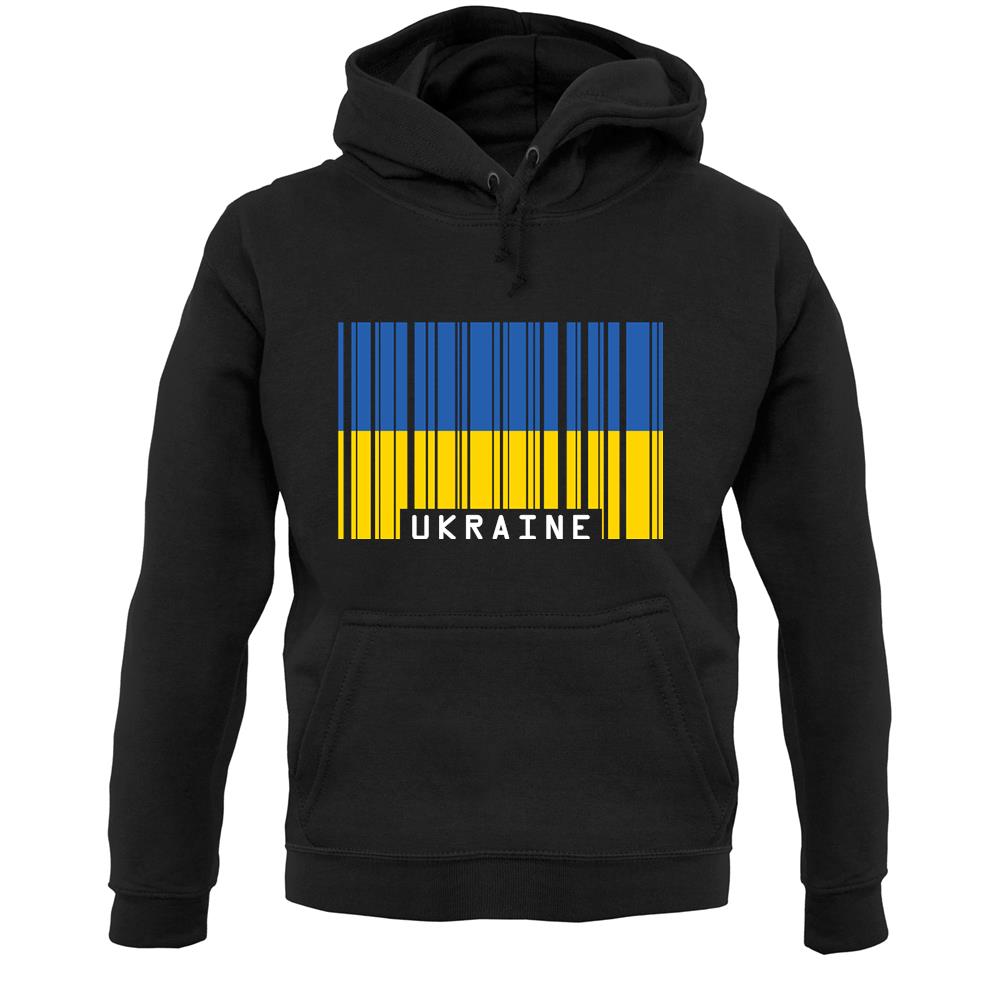 Ukraine Barcode Style Flag Unisex Hoodie