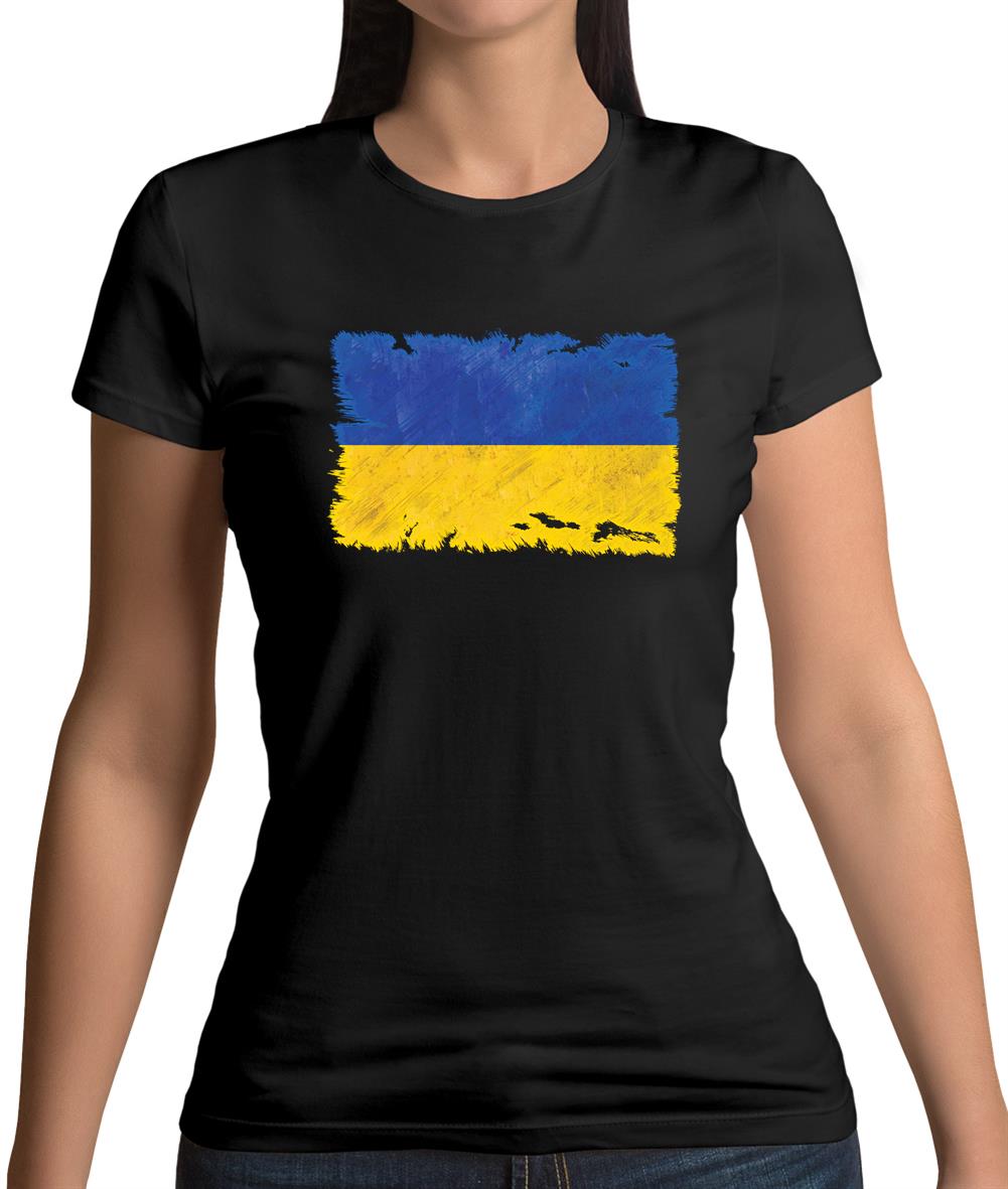 Ukraine Grunge Style Flag Womens T-Shirt Ukraine Grunge Style Flag Womens T-Shirt
