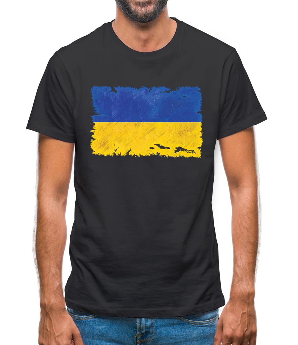 Ukraine Grunge Style Flag Mens T-Shirt Ukraine Grunge Style Flag Mens T-Shirt