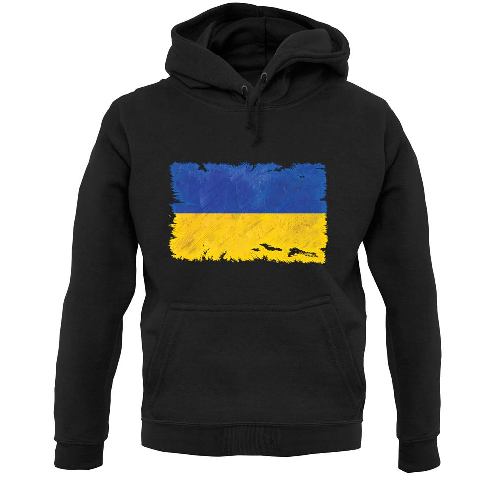 Ukraine Grunge Style Flag Unisex Hoodie