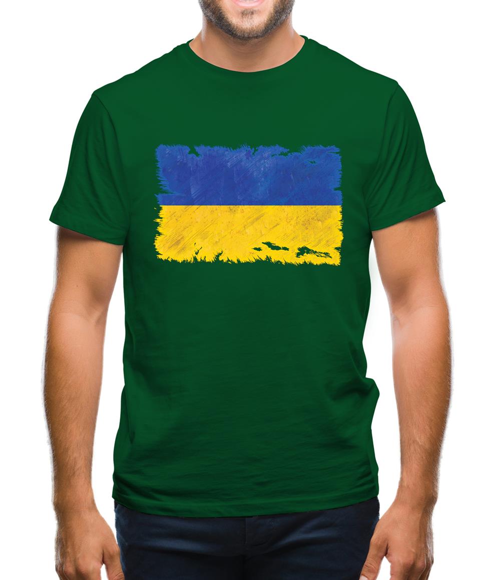 Ukraine Grunge Style Flag Mens T-Shirt Ukraine Grunge Style Flag Mens T-Shirt