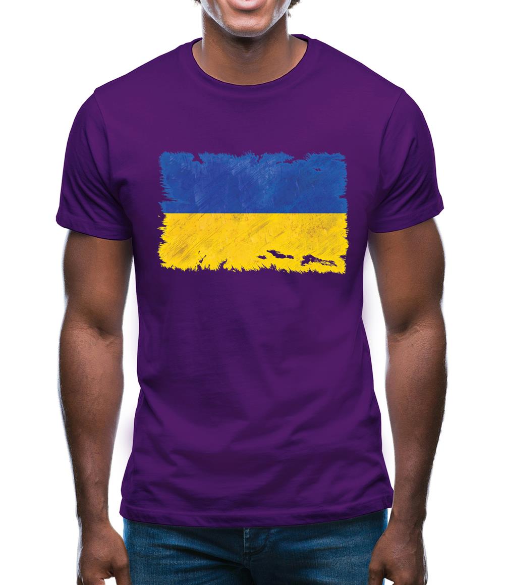 Ukraine Grunge Style Flag Mens T-Shirt Ukraine Grunge Style Flag Mens T-Shirt