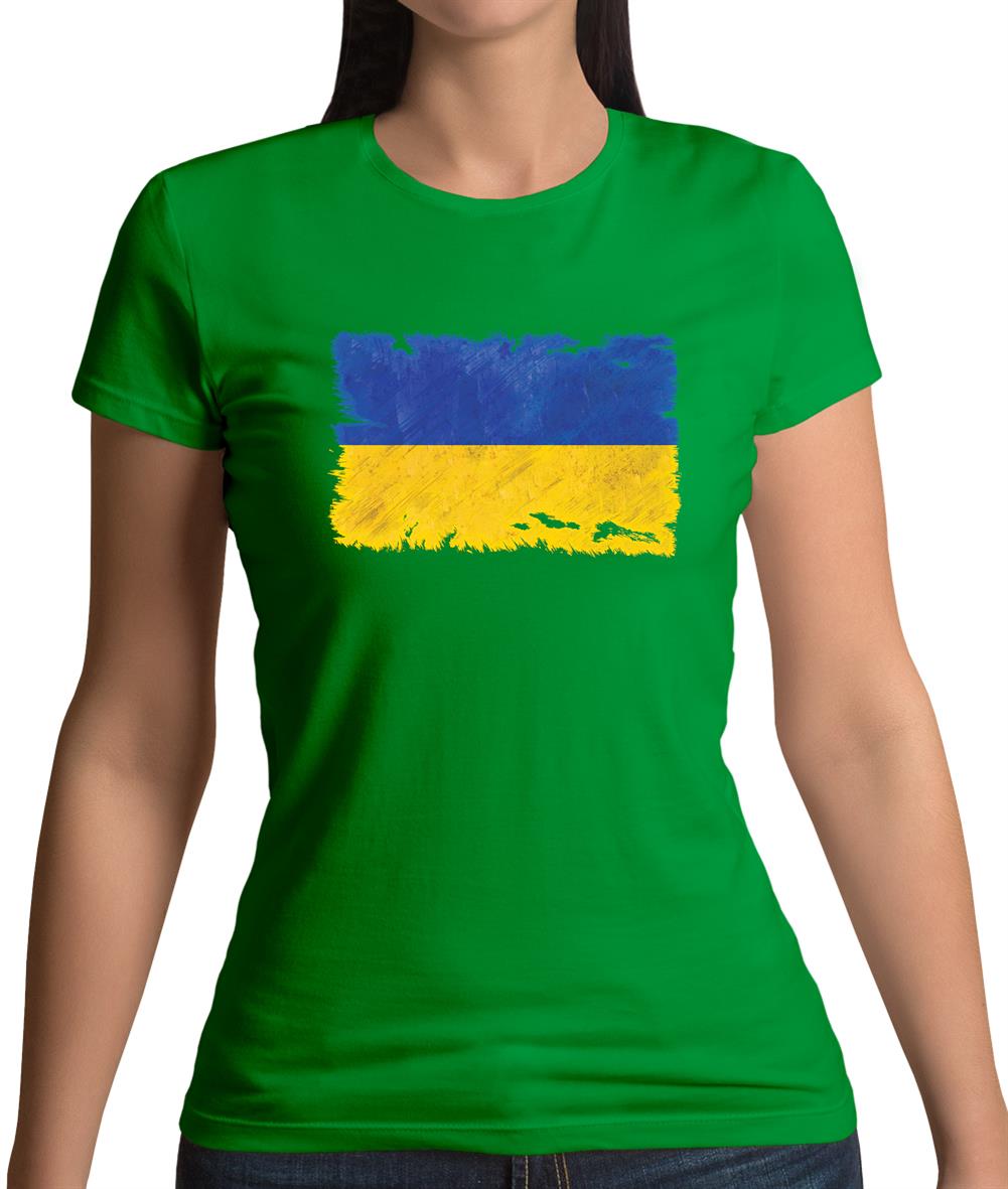 Ukraine Grunge Style Flag Womens T-Shirt Ukraine Grunge Style Flag Womens T-Shirt