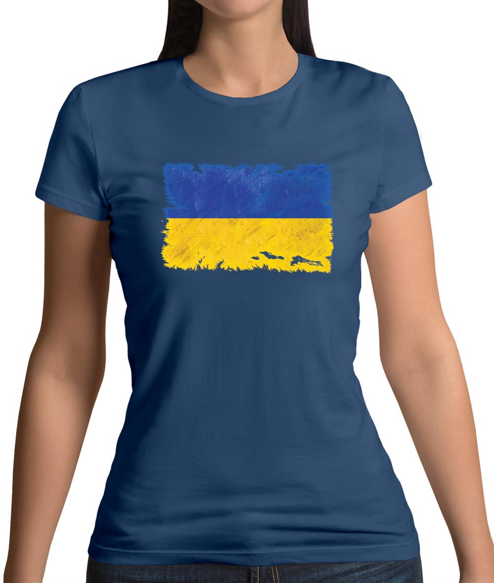 Ukraine Grunge Style Flag Womens T-Shirt Ukraine Grunge Style Flag Womens T-Shirt