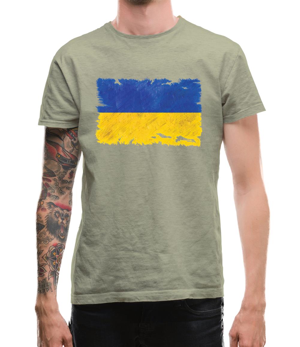 Ukraine Grunge Style Flag Mens T-Shirt Ukraine Grunge Style Flag Mens T-Shirt