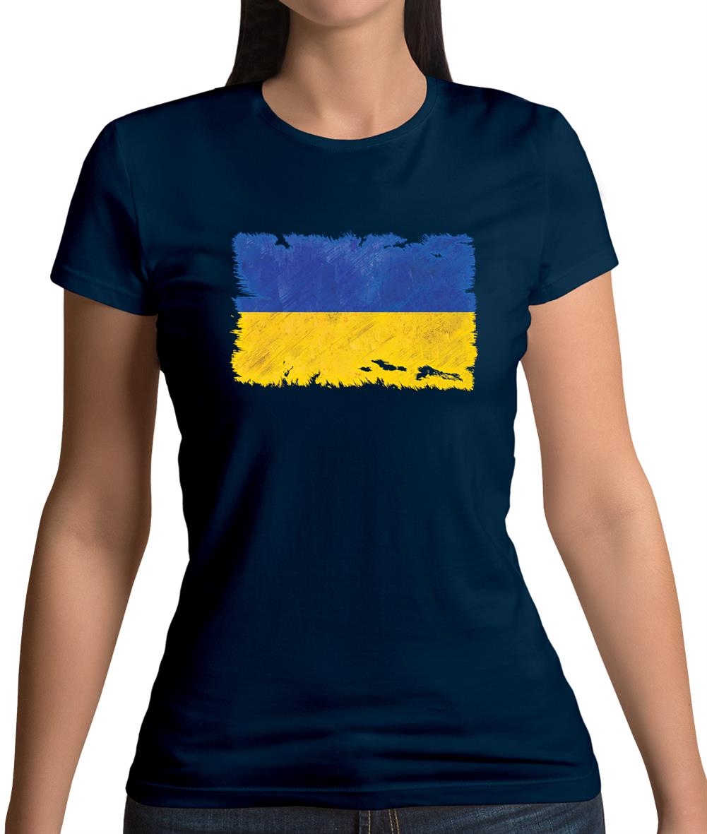Ukraine Grunge Style Flag Womens T-Shirt Ukraine Grunge Style Flag Womens T-Shirt