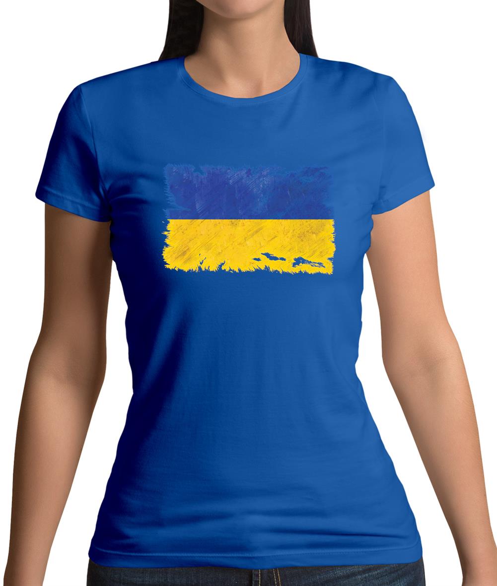 Ukraine Grunge Style Flag Womens T-Shirt Ukraine Grunge Style Flag Womens T-Shirt