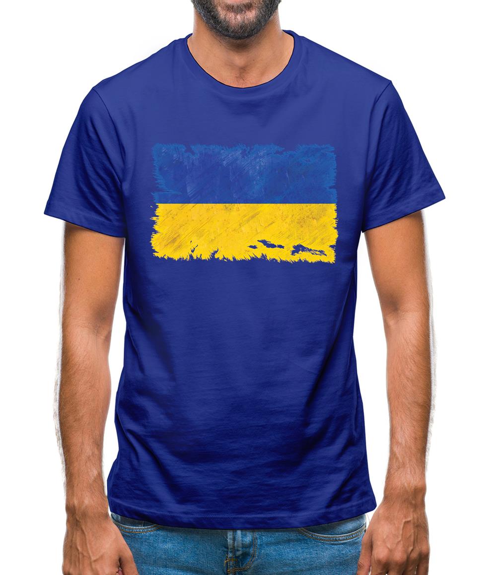Ukraine Grunge Style Flag Mens T-Shirt Ukraine Grunge Style Flag Mens T-Shirt
