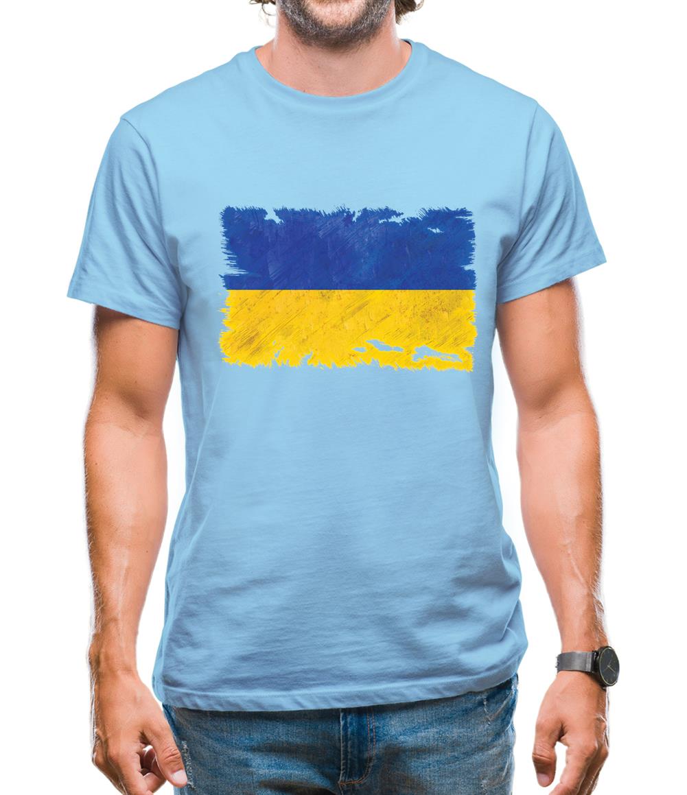 Ukraine Grunge Style Flag Mens T-Shirt Ukraine Grunge Style Flag Mens T-Shirt