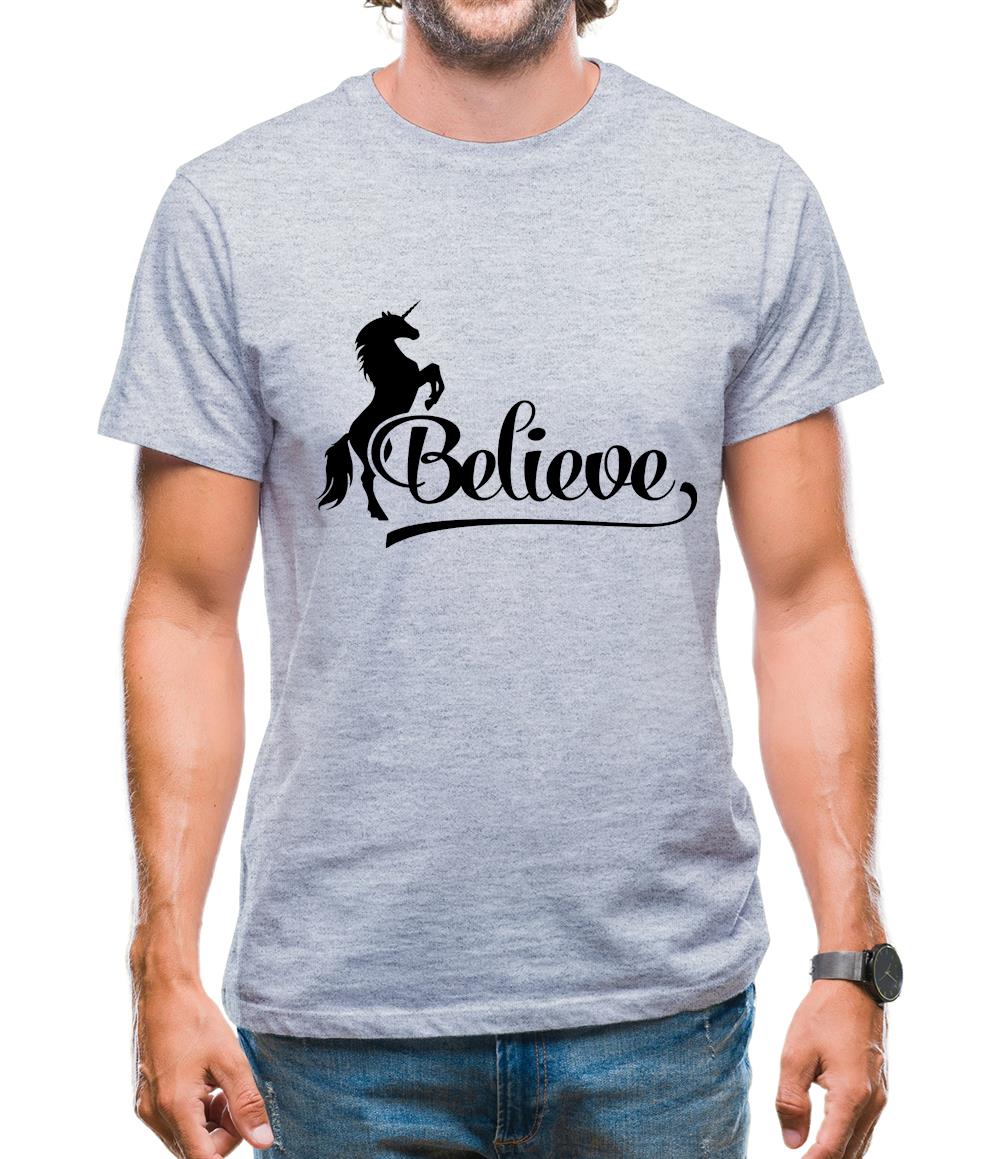 Believe Unicorn Mens T-Shirt Believe Unicorn Mens T-Shirt