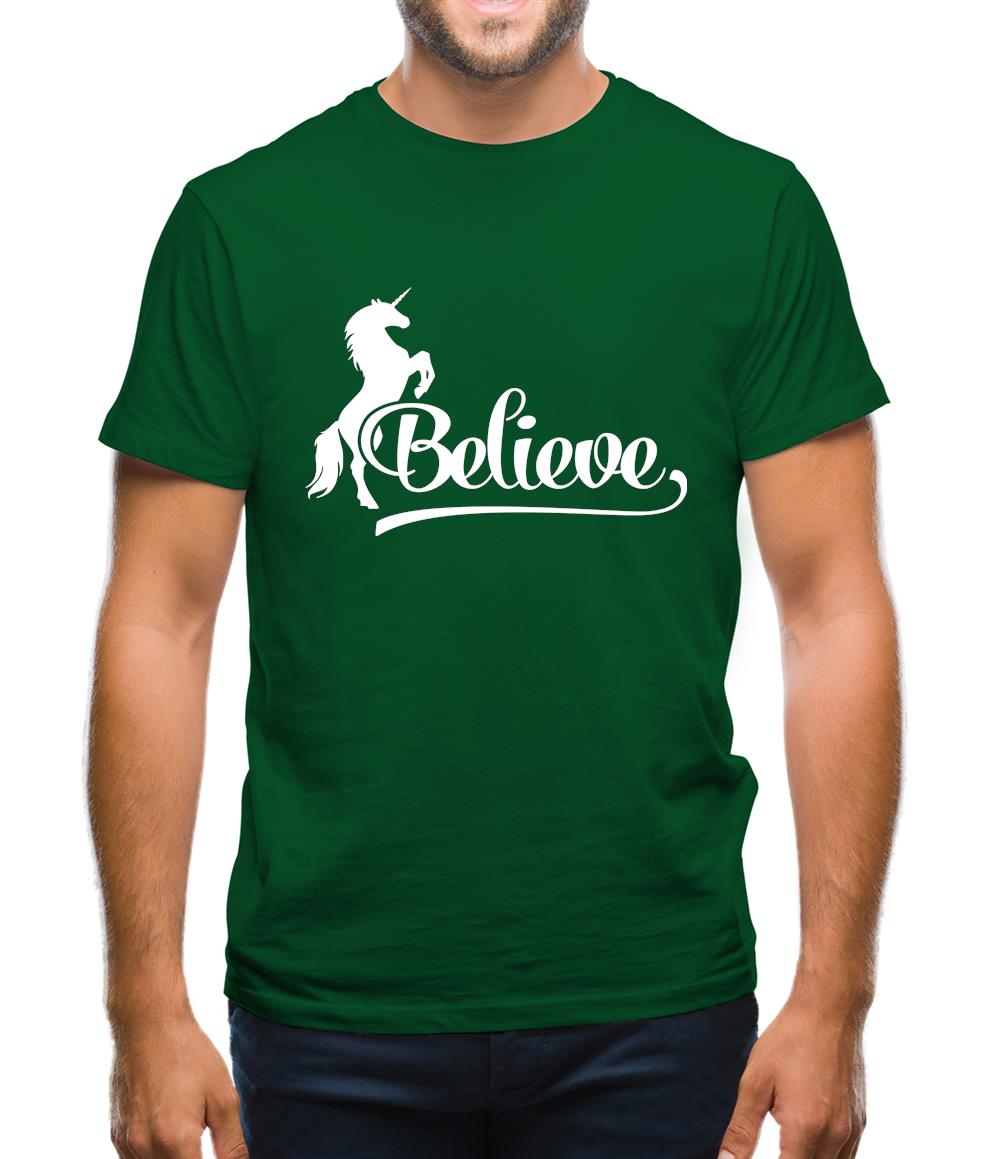 Believe Unicorn Mens T-Shirt Believe Unicorn Mens T-Shirt