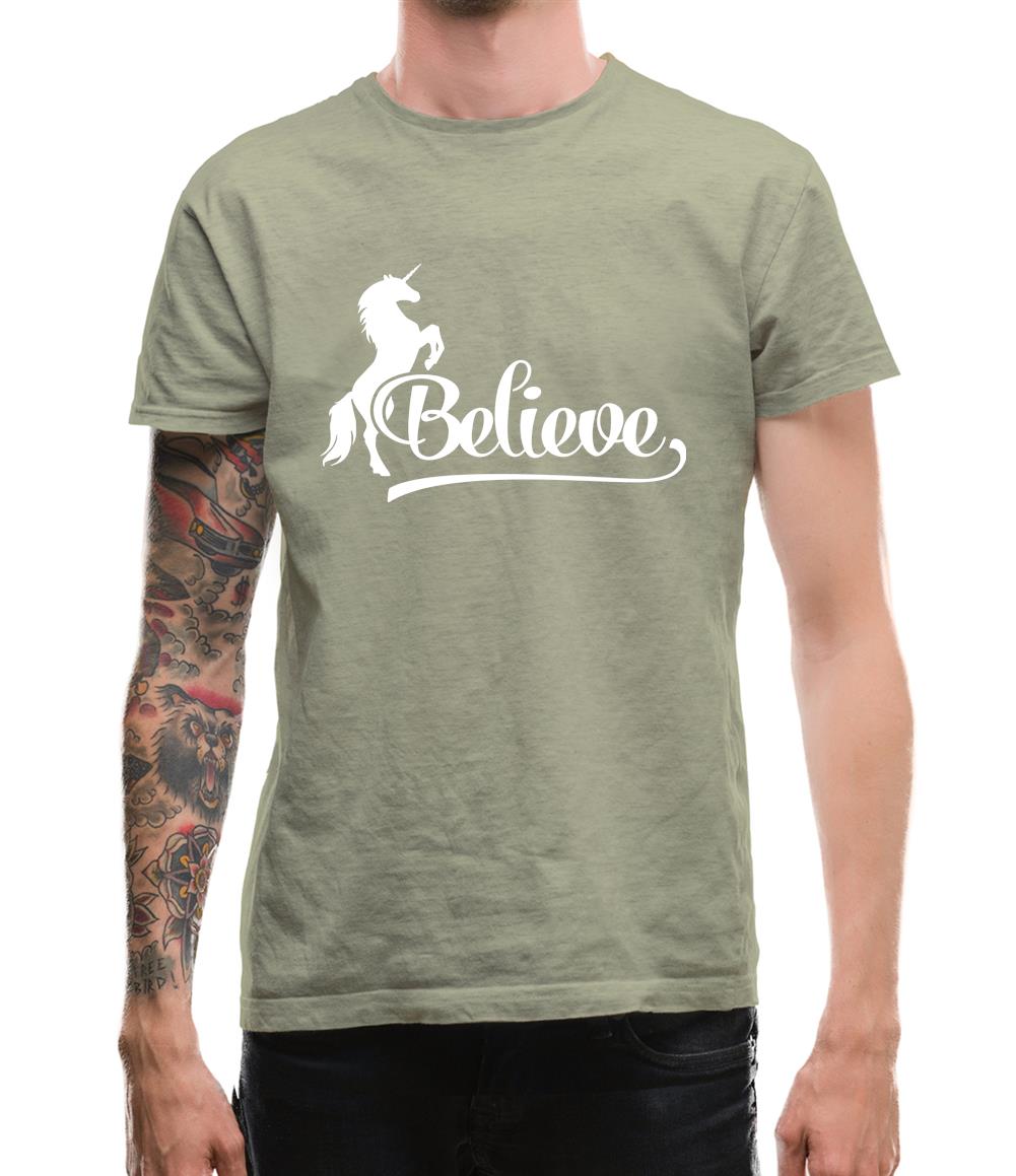 Believe Unicorn Mens T-Shirt Believe Unicorn Mens T-Shirt