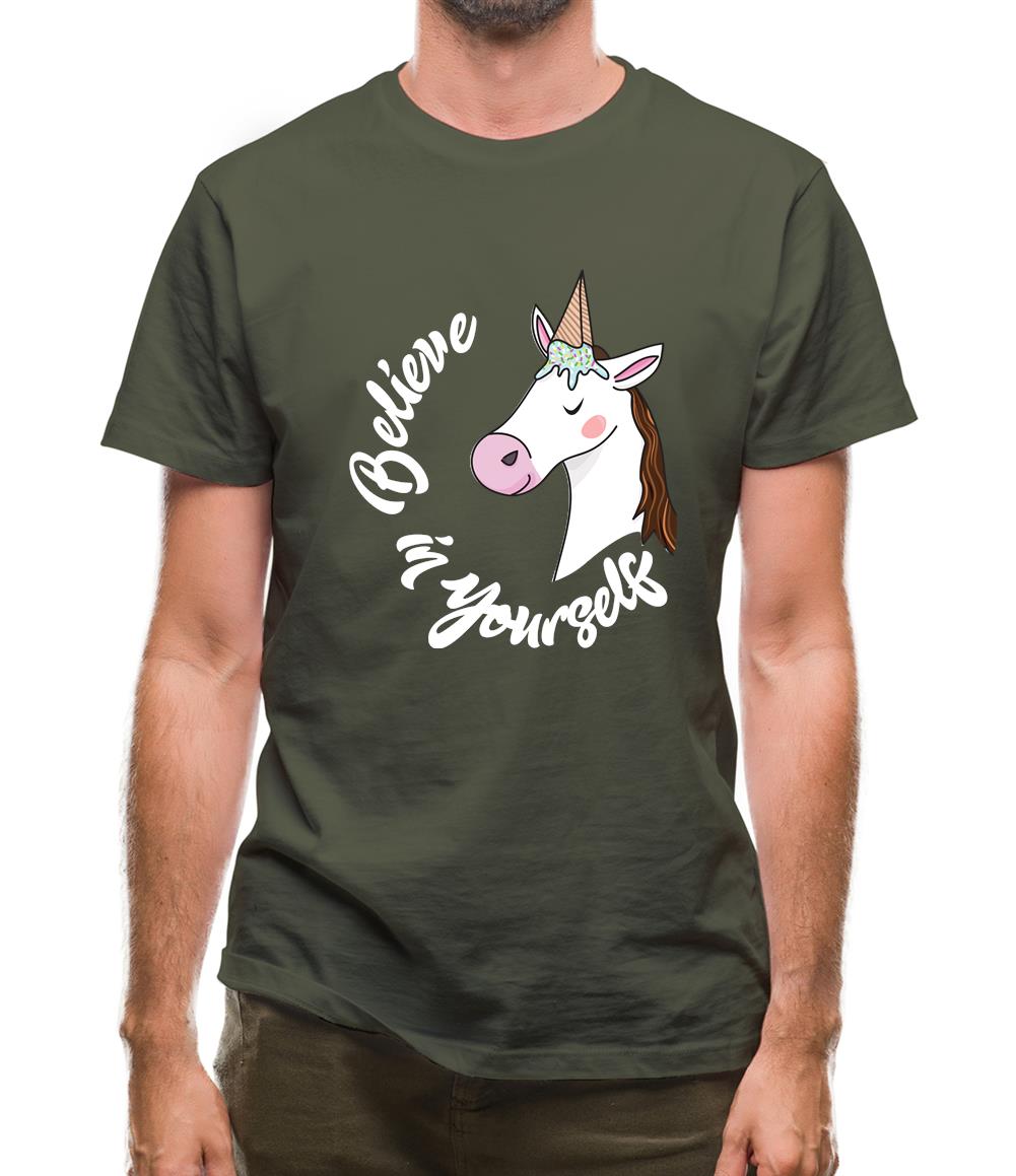Unicorn Believe Mens T-Shirt