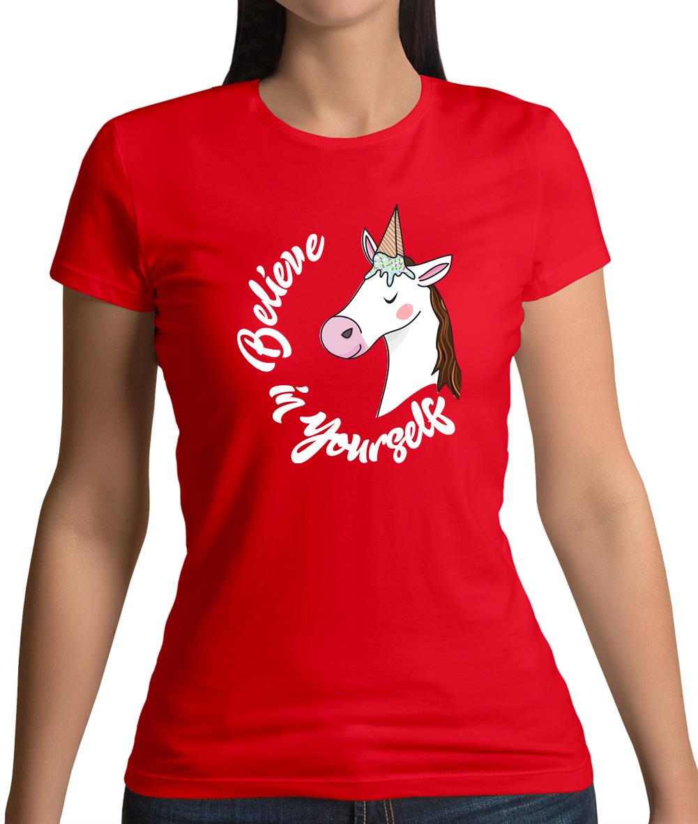 Unicorn Believe Womens T-Shirt Unicorn Believe Womens T-Shirt