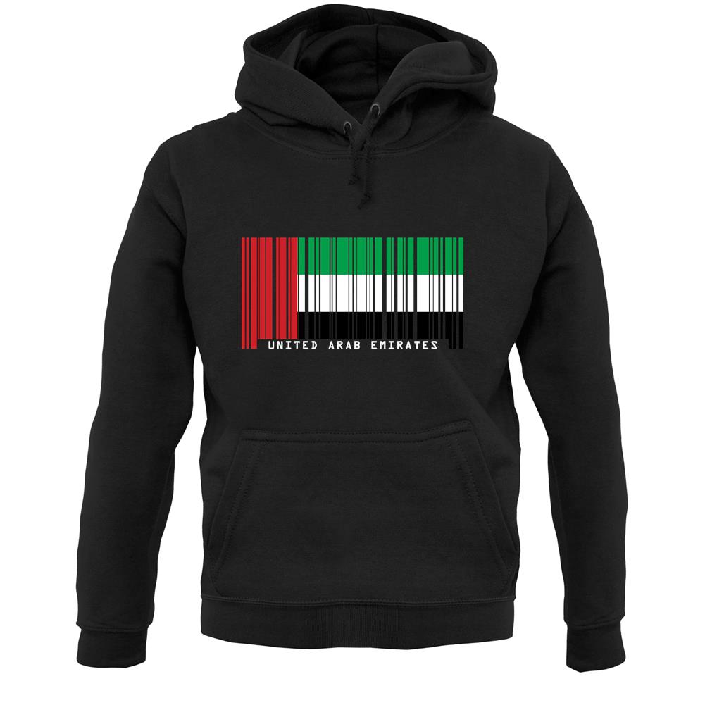 United Arab Emirates Barcode Style Flag Unisex Hoodie