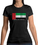 United Arab Emirates Barcode Style Flag Womens T-Shirt United Arab Emirates Barcode Style Flag Womens T-Shirt