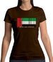 United Arab Emirates Barcode Style Flag Womens T-Shirt United Arab Emirates Barcode Style Flag Womens T-Shirt
