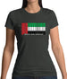 United Arab Emirates Barcode Style Flag Womens T-Shirt United Arab Emirates Barcode Style Flag Womens T-Shirt