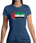 United Arab Emirates Barcode Style Flag Womens T-Shirt United Arab Emirates Barcode Style Flag Womens T-Shirt
