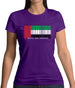 United Arab Emirates Barcode Style Flag Womens T-Shirt United Arab Emirates Barcode Style Flag Womens T-Shirt